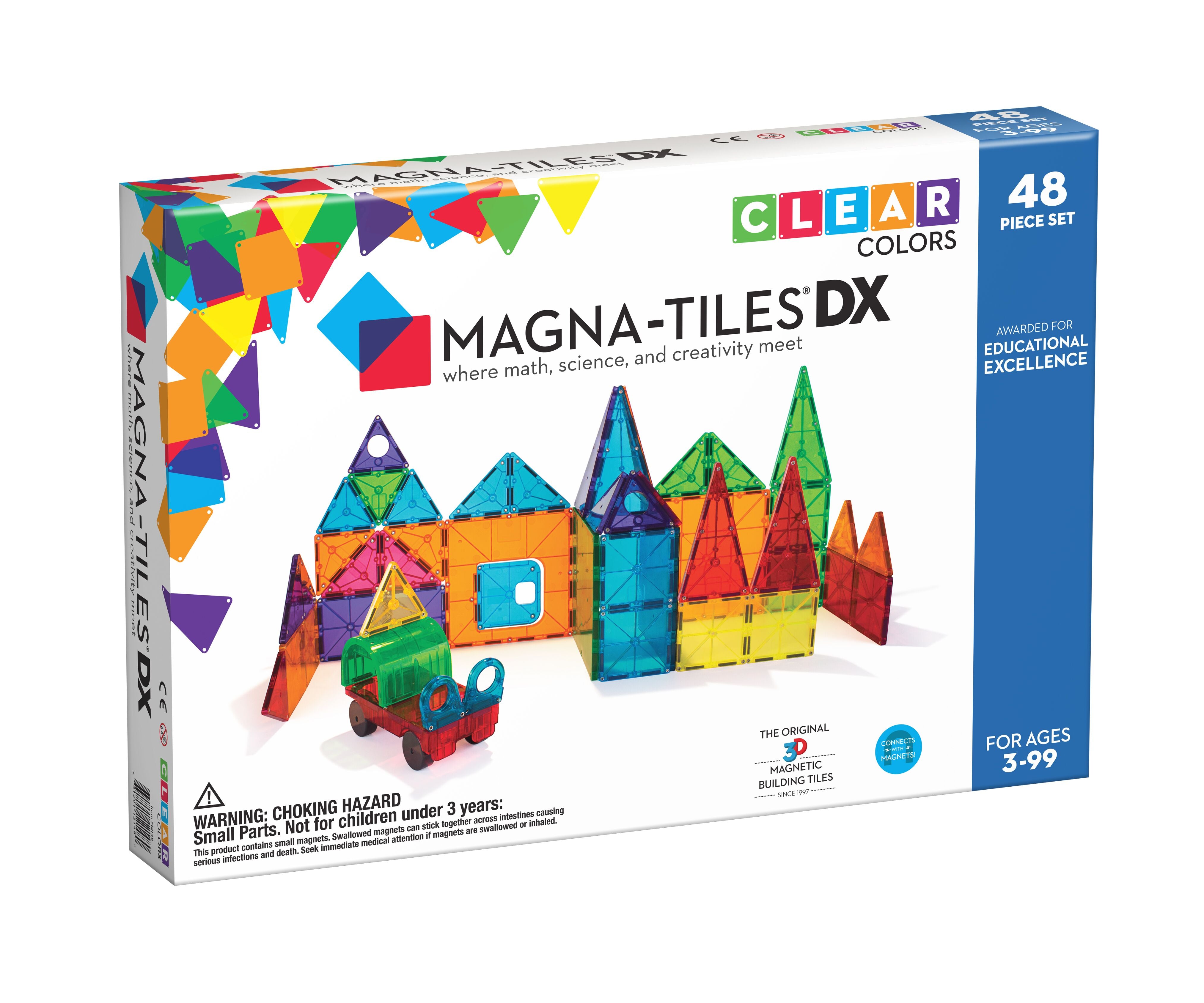 Magna-Tiles - 100 stk. transparent.