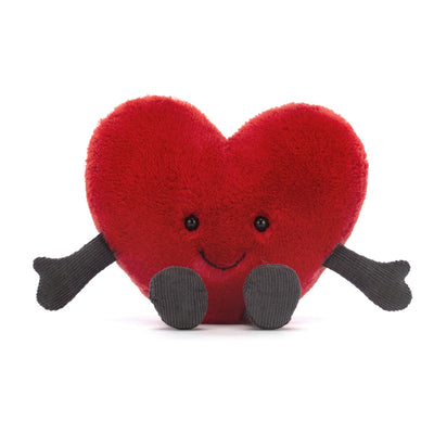 Amuseable Hjerte, Rød, 12 cm, Jellycat
