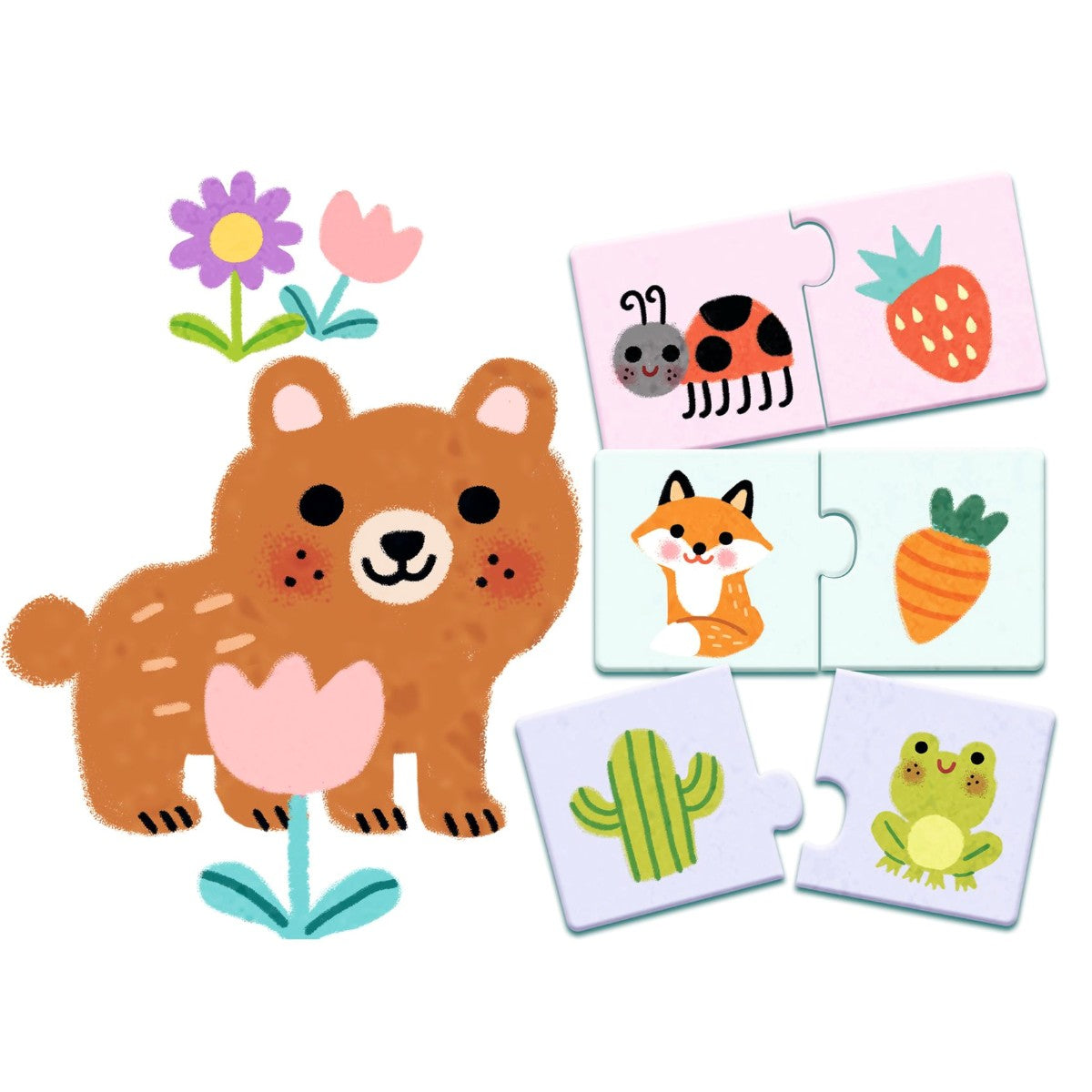 Puzzle Duo Dyr, Farver