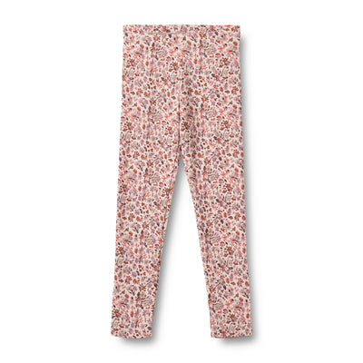 Jules Leggings, Pale Rose Flowers, Wheat