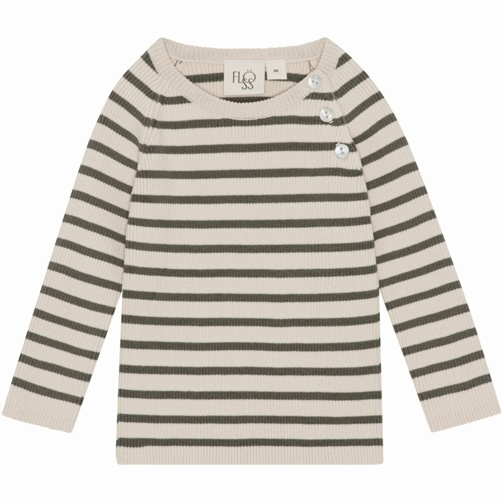 Flye Sweater, Army/Warm cotton, Flöss