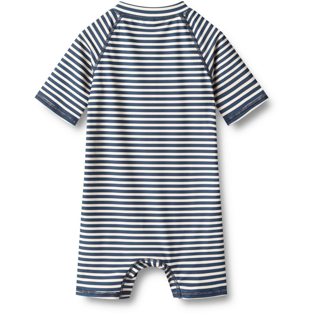 Baby UV Svømmedragt Cas, Indigo Stripe, Wheat