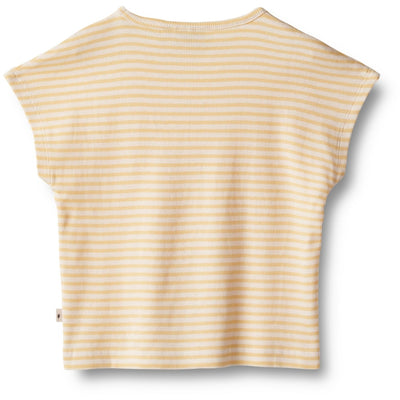 Bette T-shirt, Pale Apricot Stripe, Wheat