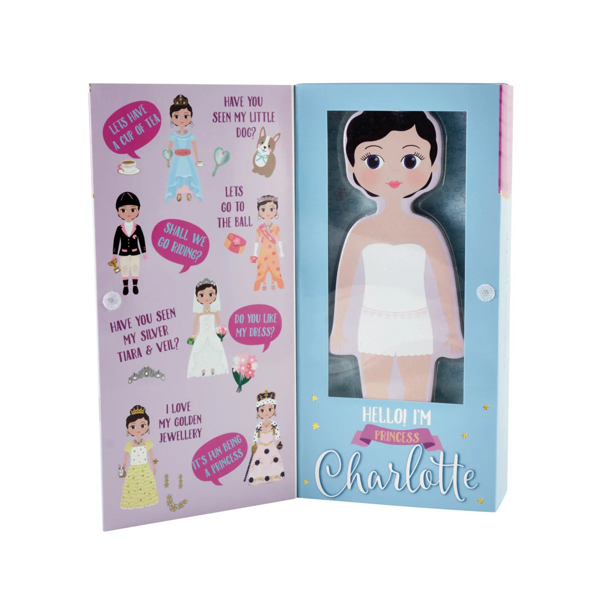 Magnetisk Påklædningsfigur, Prinsesse Charlotte, Floss & Rock