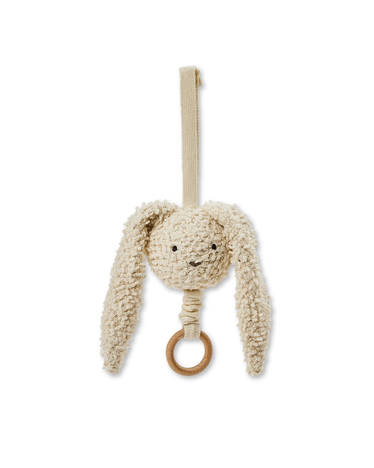 Aktivitetslegetøj, Musikuro, Uld Bouclé, Off White fra Smallstuff
Musikuro til baby. Skønt aktivitetslegetøj formet som en sød kanin i farven Off White.