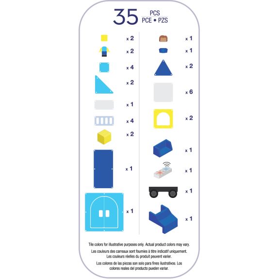 Magna-Tiles Politistation, 35 stk.