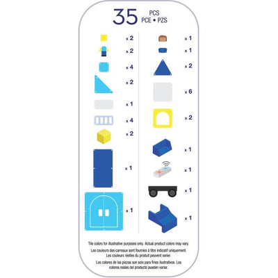 Magna-Tiles Politistation, 35 stk.