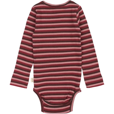 Body L/S Modal Multi Stripe, Biking Red, Petit Piao