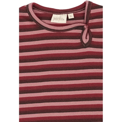 Body L/S Modal Multi Stripe, Biking Red, Petit Piao