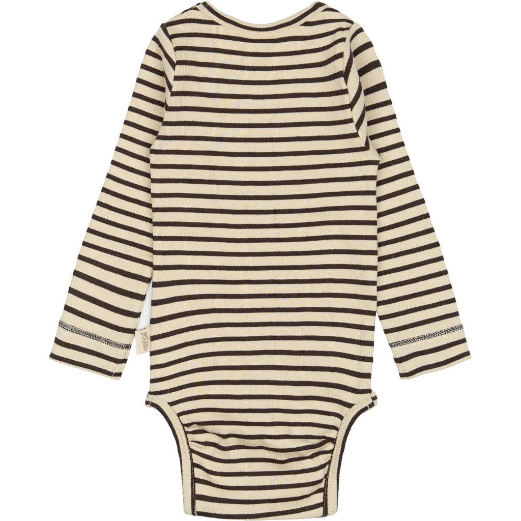 Body Modal Stripe, Coffee Bean/Off White, Petit Piao