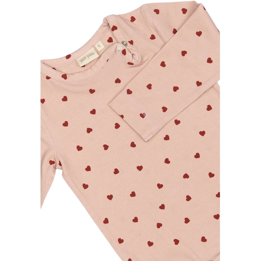 Body L/S Printed, Heart, Petit Piao