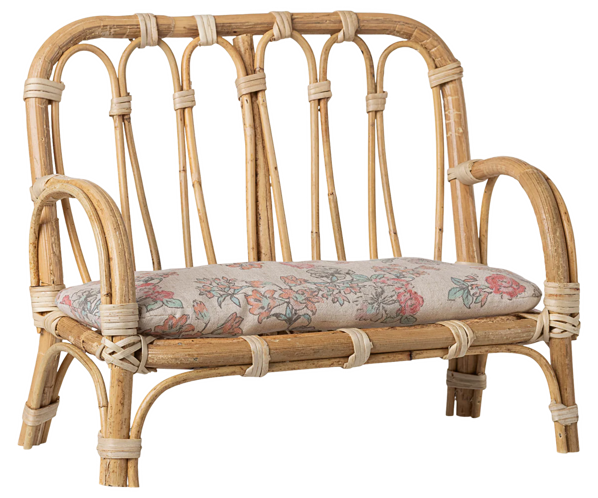 Rattan Sofa, Stor, Natur, Maileg