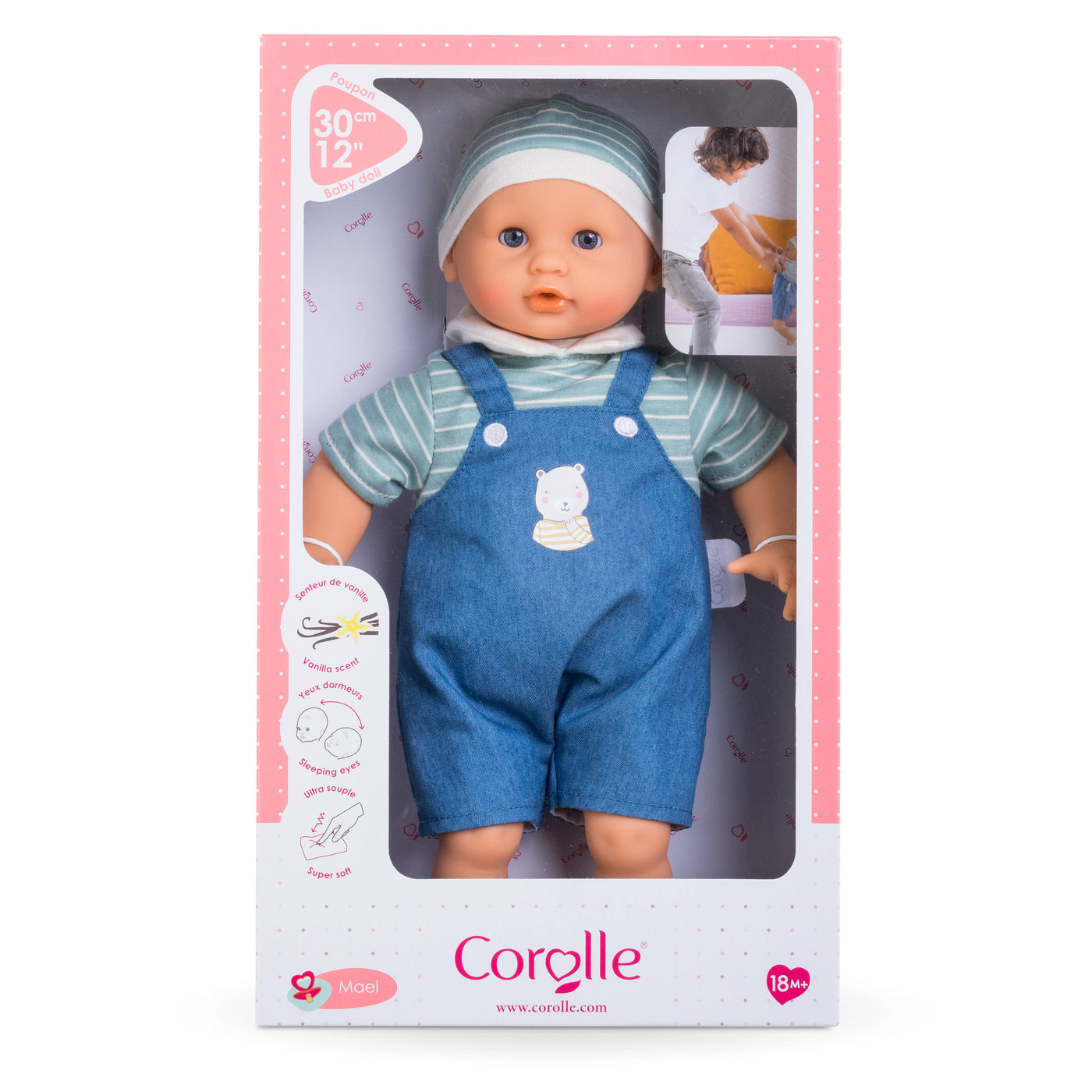 Babydukke Calin Mael, Blå Øjne, 30 cm, Corolle