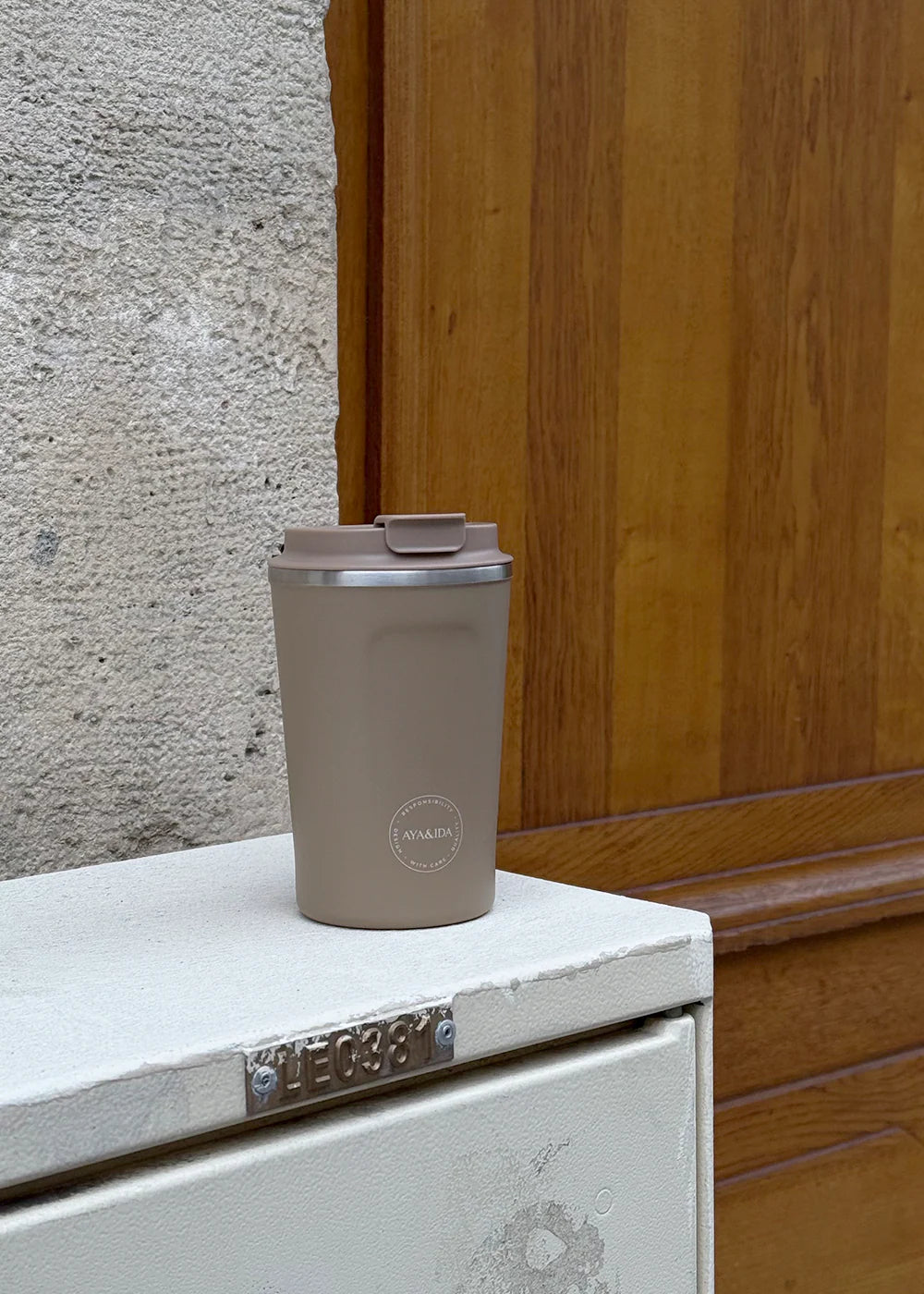 Termokop, CUP2GO, Driftwood, 380ML fra Aya&Ida