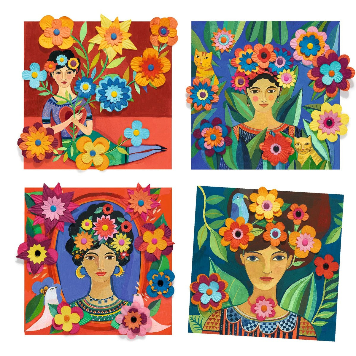 Blomsterdekoration, Frida Kahlo, Djeco