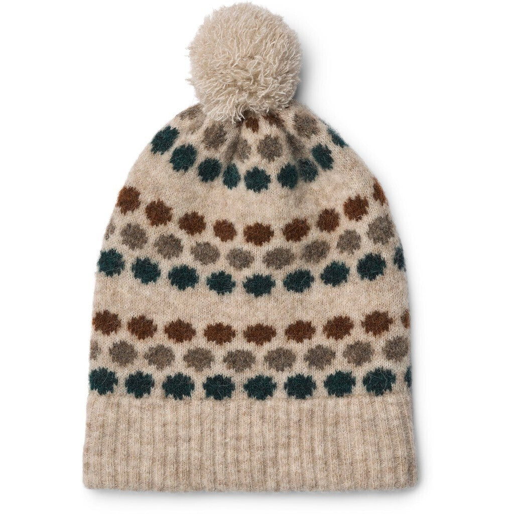 Star Dot Beanie hat, Sandshell Multi, Fliink