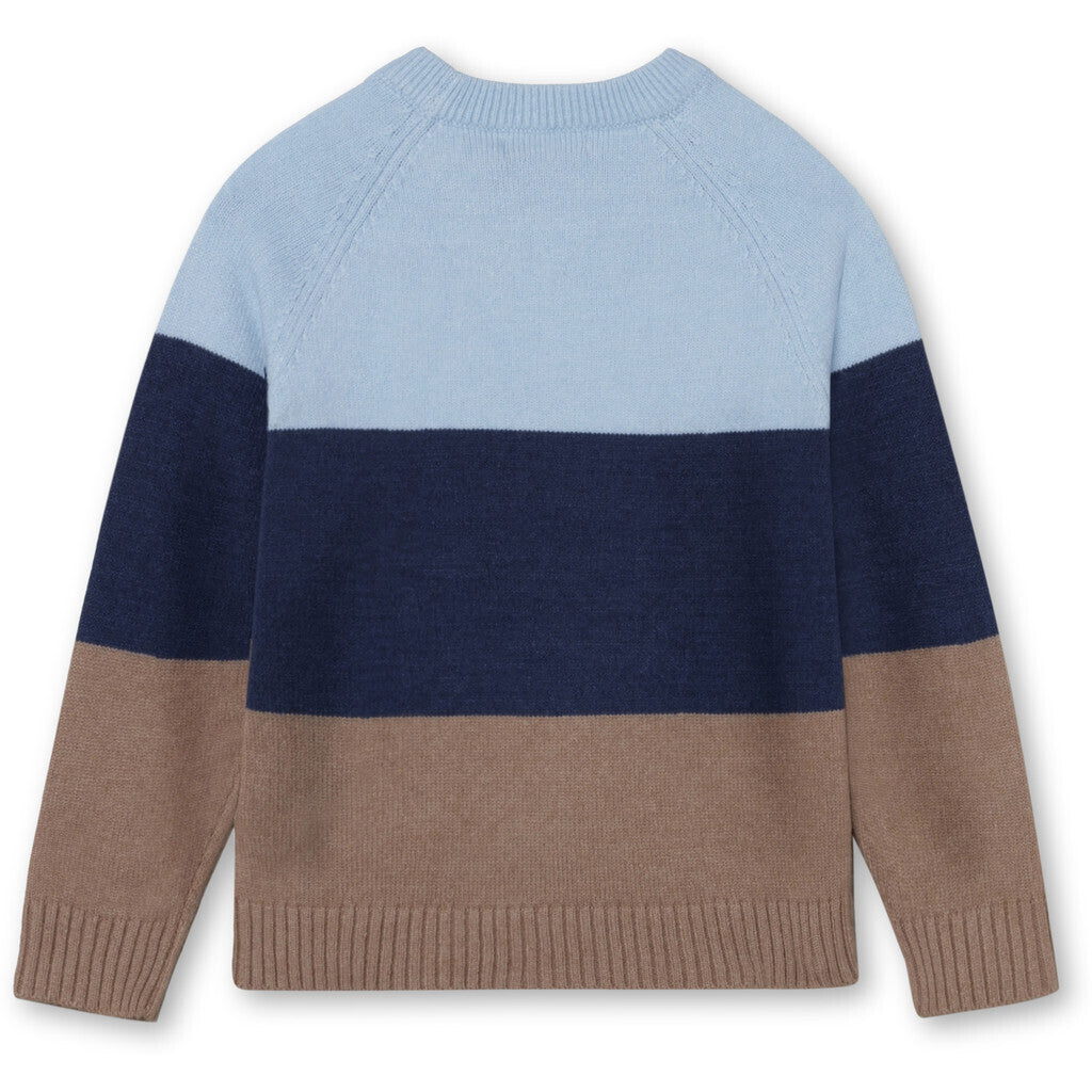 Alon Balloon Pullover, Blue Sandshell Stripe, Fliink