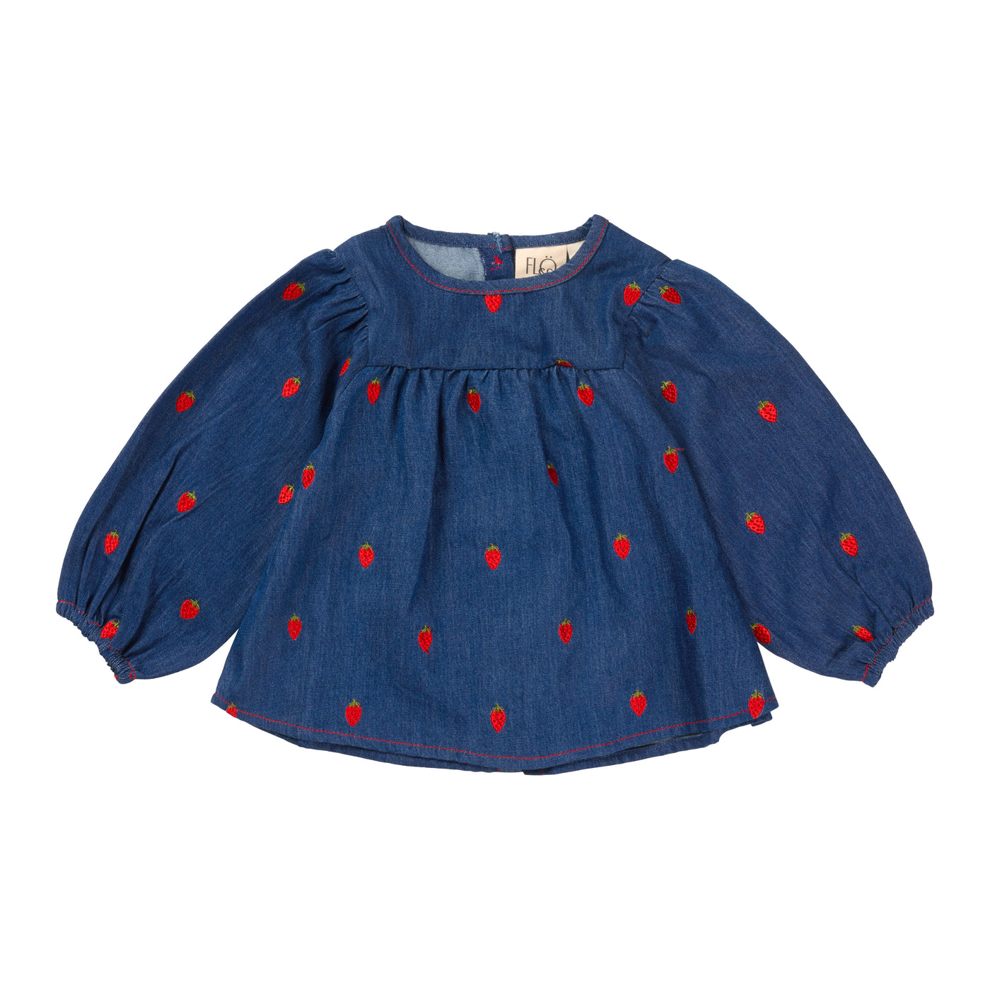 Colette Bluse, Berry Denim, Flöss