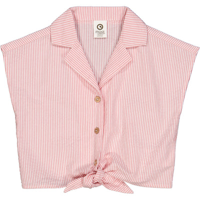 Seersucker Crop Top, Balsam Cream/ Bubblegum, Müsli