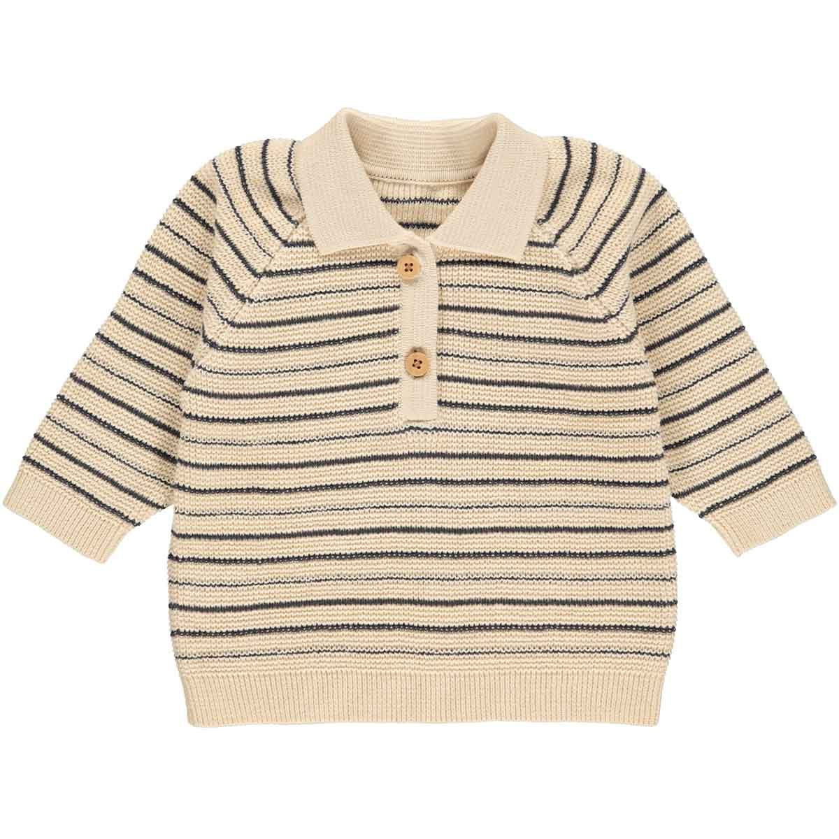 Knit Sripe Sweater, Night Blue, Müsli