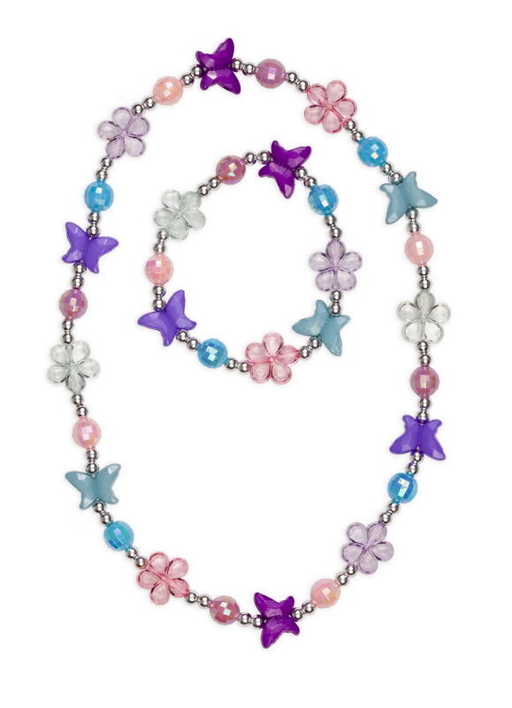 Halskæde og Armbånd med Blomster og Sommerfugle, Great Pretenders