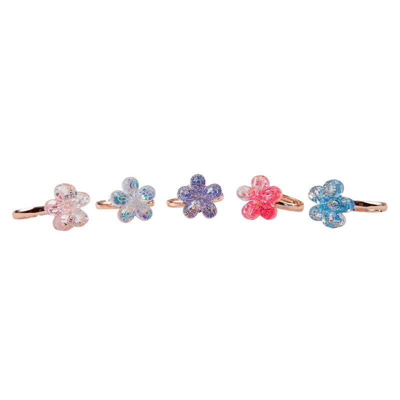 Boutique Shimmer Flower Ringe 5 Stk., Great Pretenders