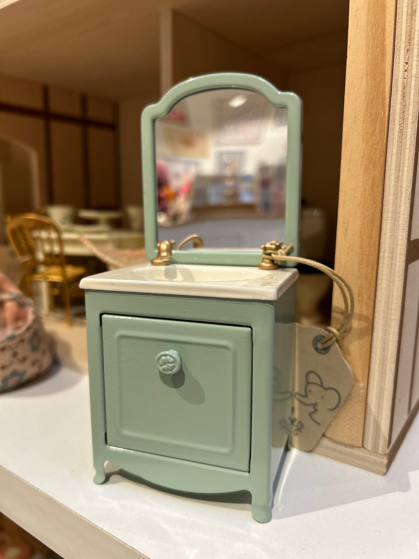 Vask med spejl, Mint, Maileg