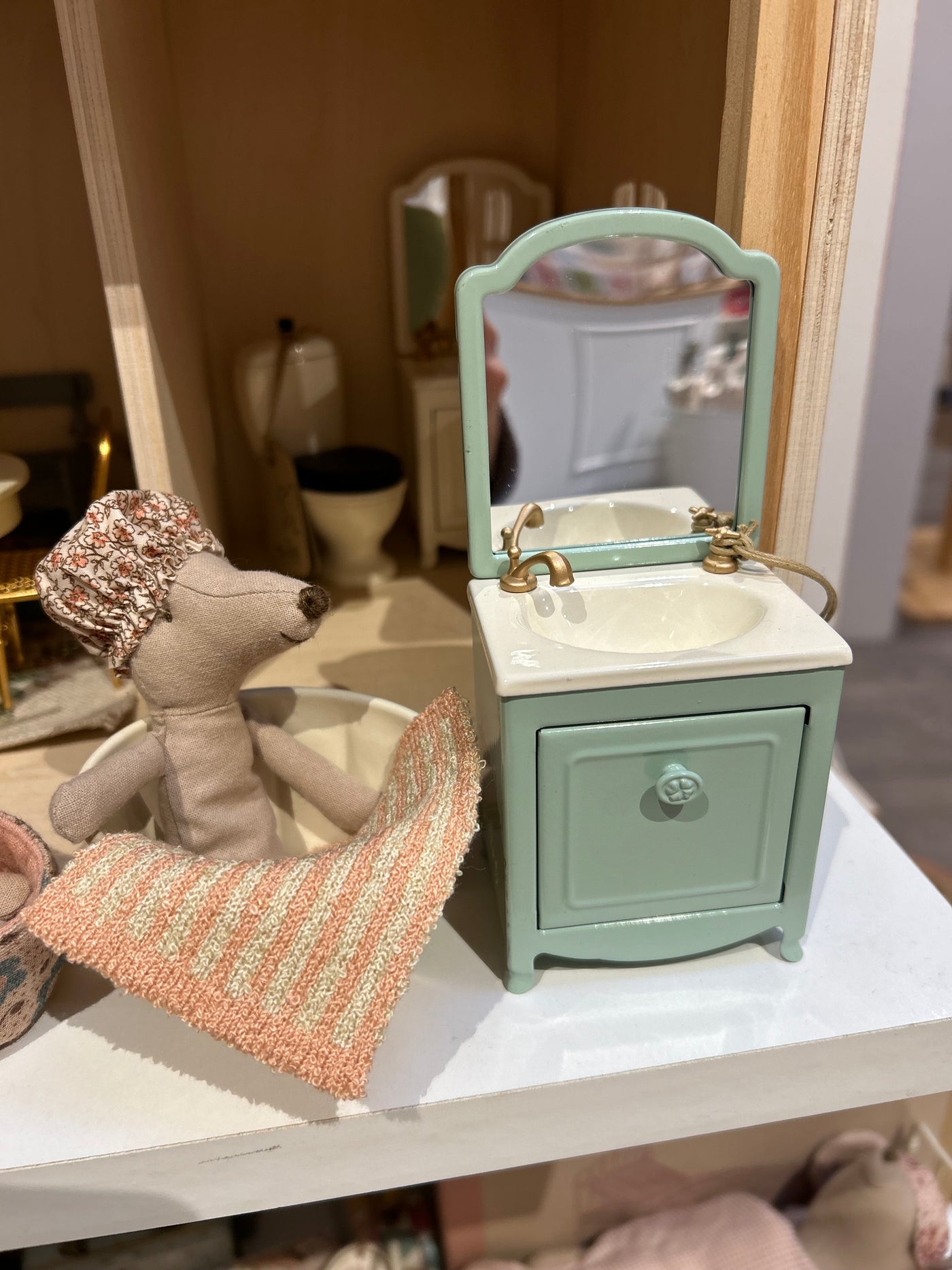 Vask med spejl, Mint, Maileg