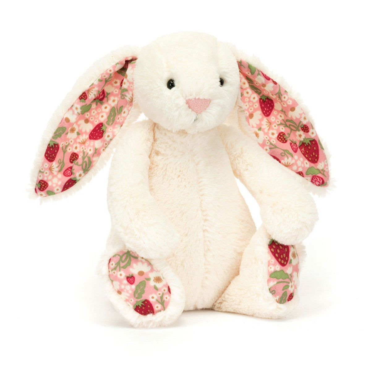 Bashful Kanin Blossom Cream Berry, 18 cm, Jellycat