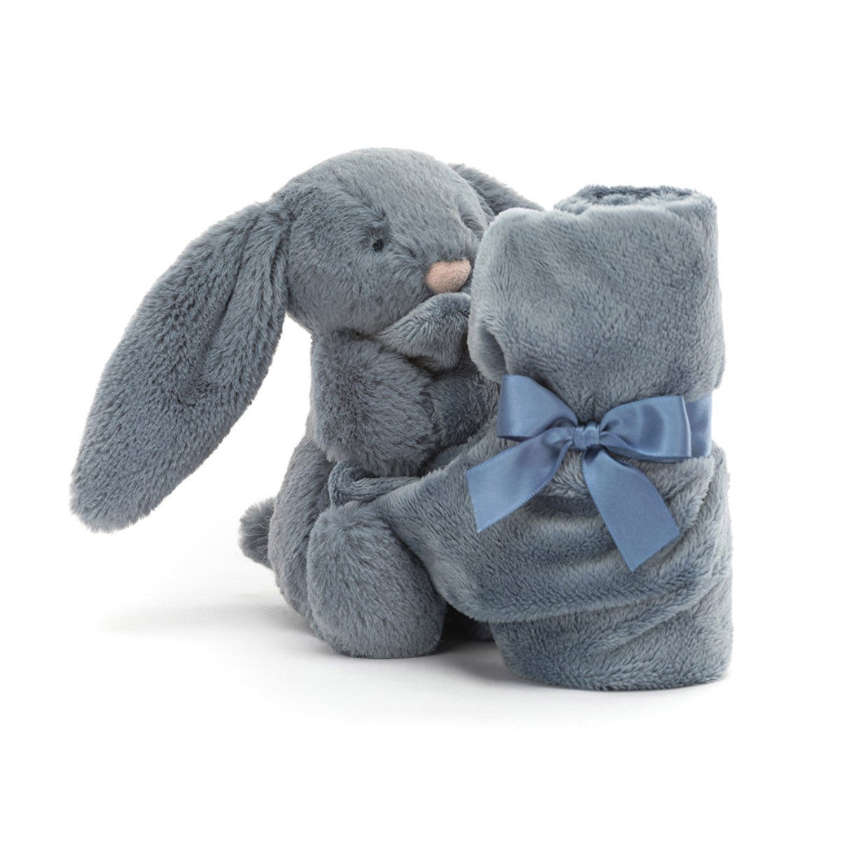 Dusky Blue, Jellycat Bashful Kanin Nusseklud, 33 cm