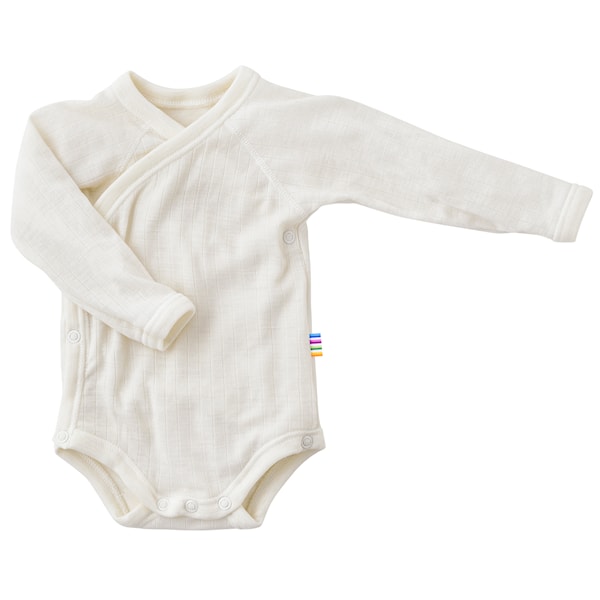 Uld baby body med lange ærmer, Offwhite, Joha