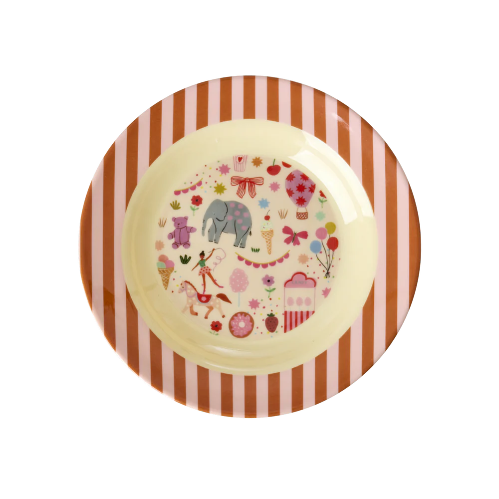Børnetallerken Dyb, Pink, Fun Fair, Rice