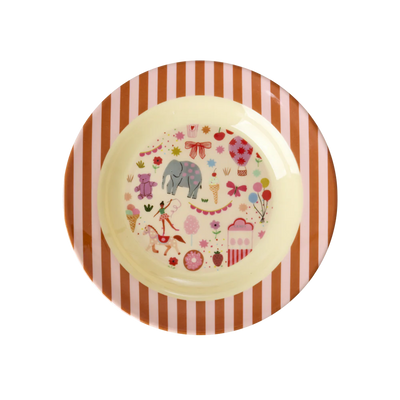 Børnetallerken Dyb, Pink, Fun Fair, Rice