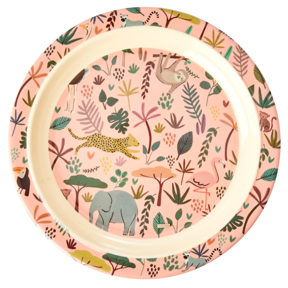 Børnetallerken, Koral, Jungle Animals, Rice