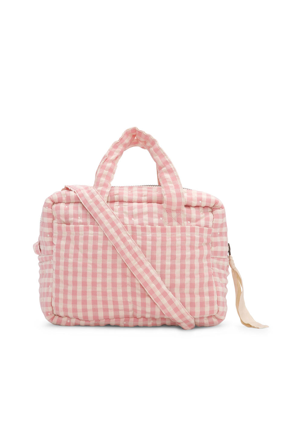 Dukke pusletaske, Powder Pink Check, Konges Sløjd