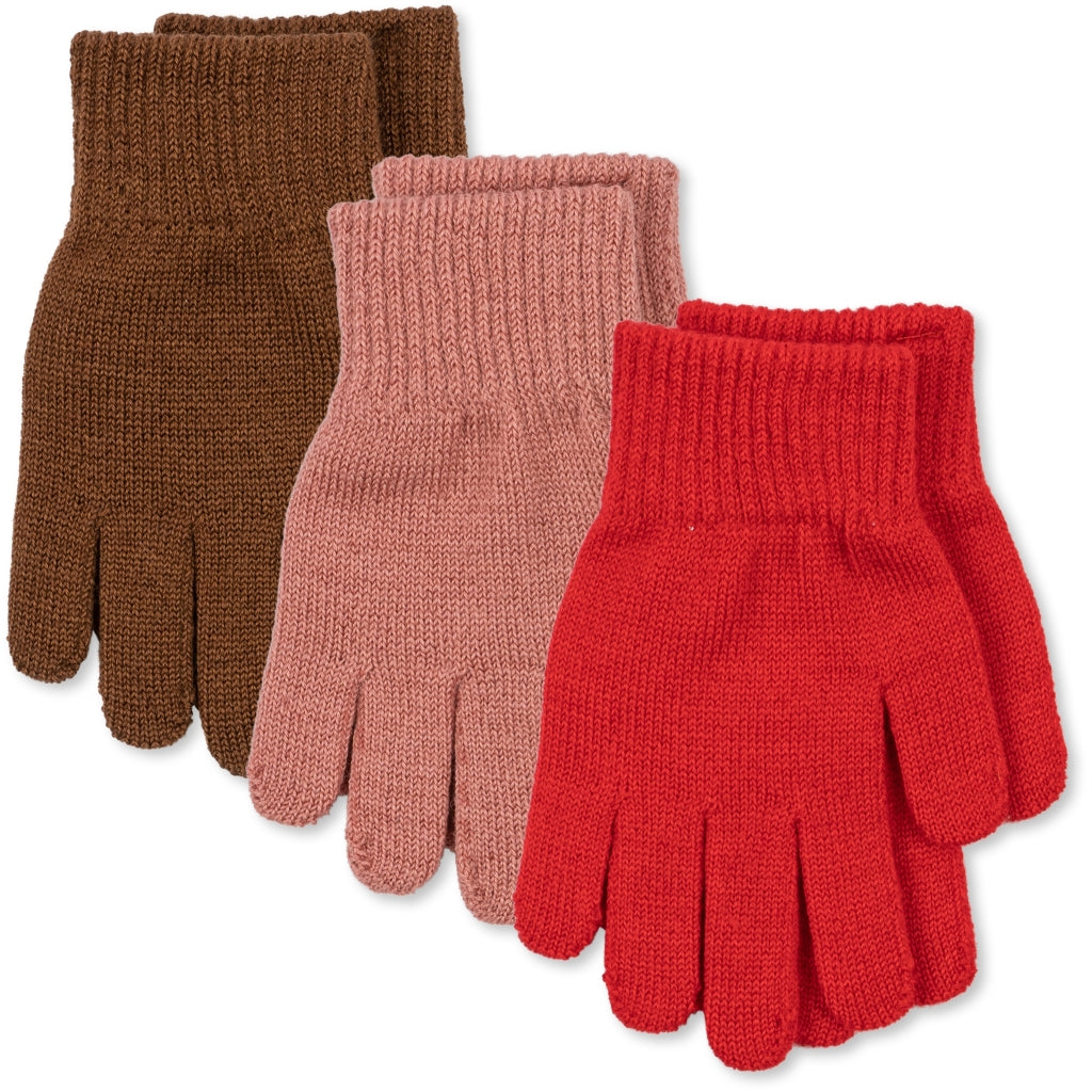 Filla Handsker, Rose/Pecan/Scarlet, Konges Sløjd