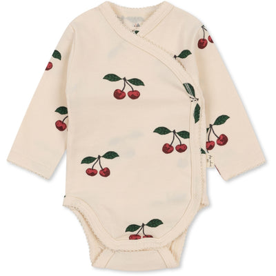Basic Nyfødt Langærmet Body, Ma Grande Cerise, Konges Sløjd