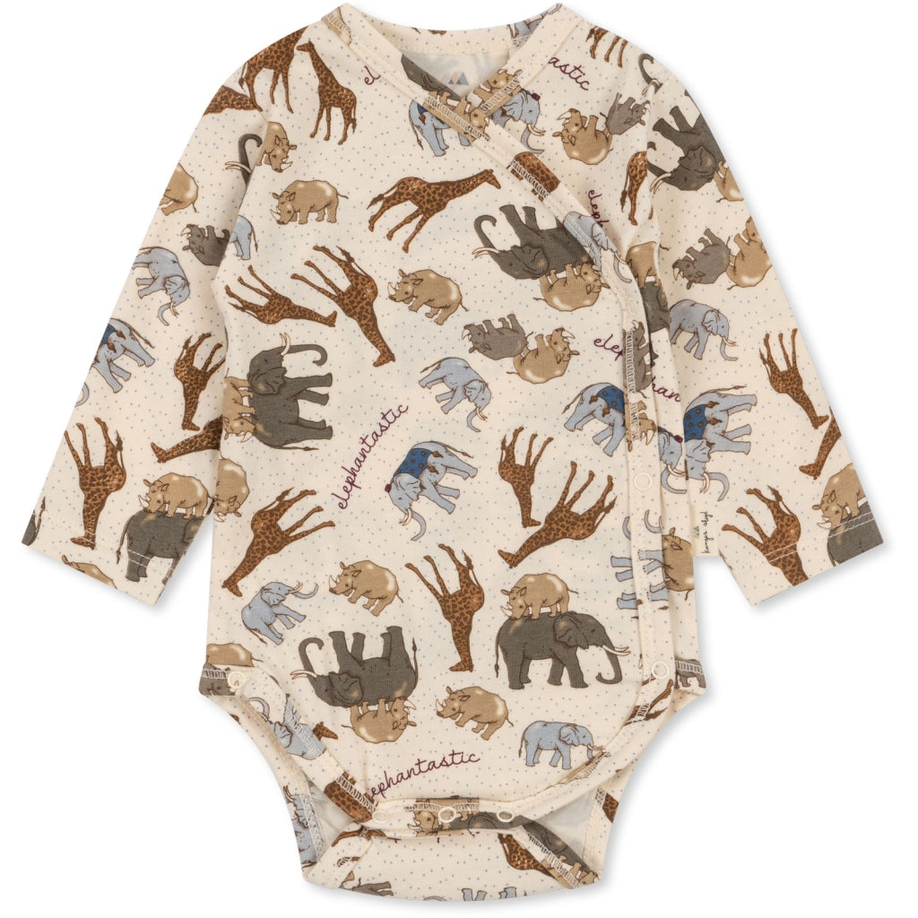 Basic Nyfødt Langærmet Body, Elephantastic, Konges Sløjd