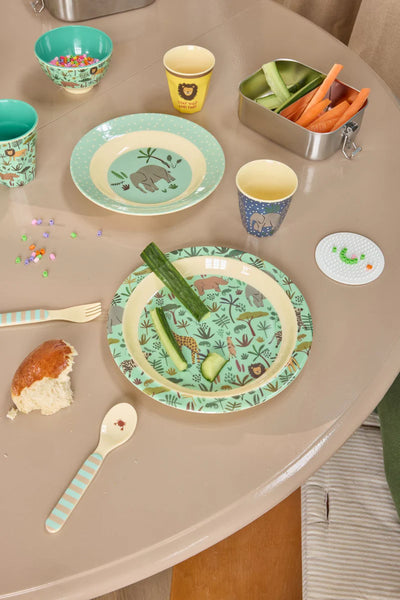 Børnetallerken, Lys Grøn, All Over Jungle, Rice