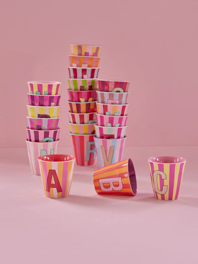 Alfabet Kopper, Striber, Pink, Rice