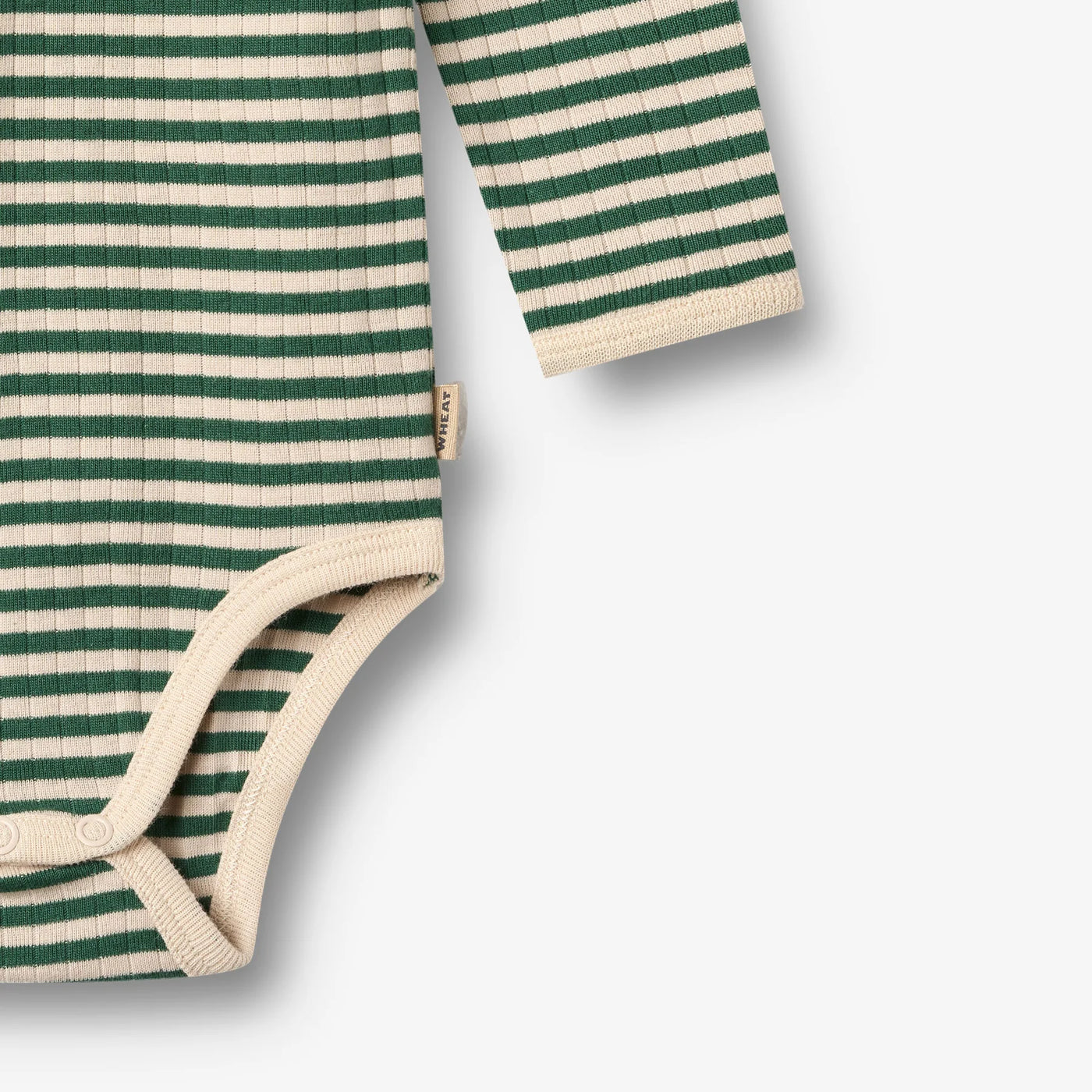 Body L/S Berti, Green Stripe, Wheat