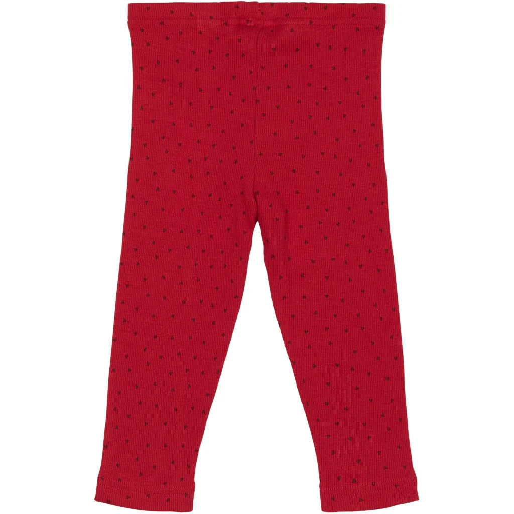 Leggings Modal Heart, Jet Red, Petit Piao