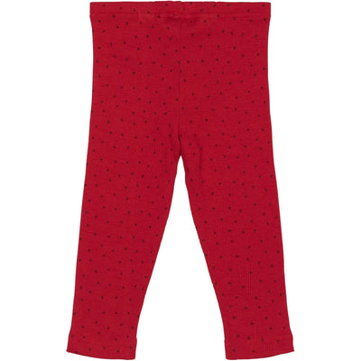Leggings Modal Heart, Jet Red, Petit Piao