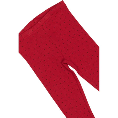 Leggings Modal Heart, Jet Red, Petit Piao