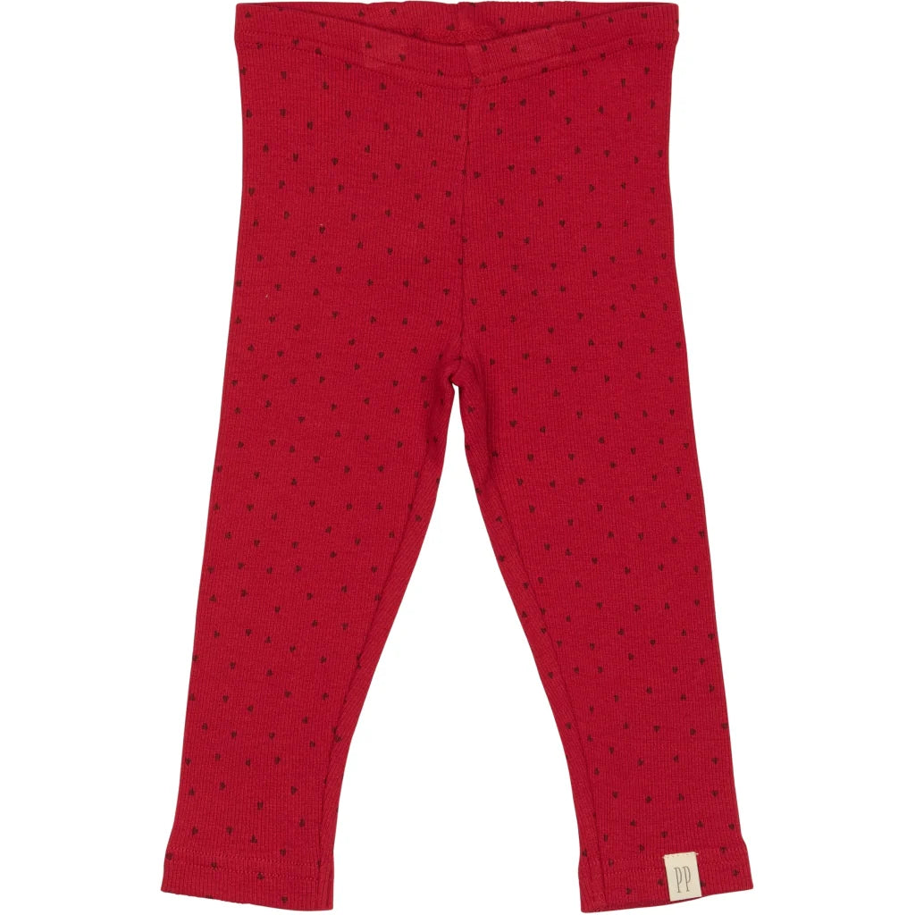 Leggings Modal Heart, Jet Red, Petit Piao