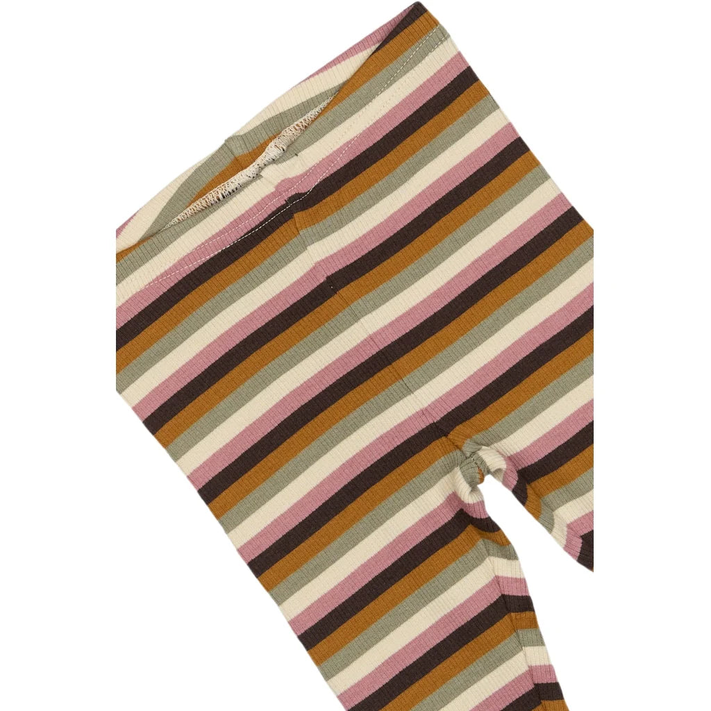 Leggings Modal Multi Stripe, Nostalgic Rose, Petit Piao