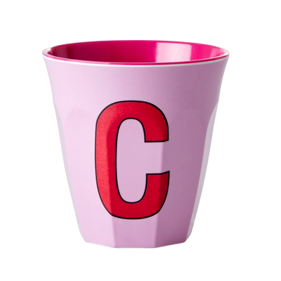 Alfabet Kopper, Ensfarvet, Pink, Rice