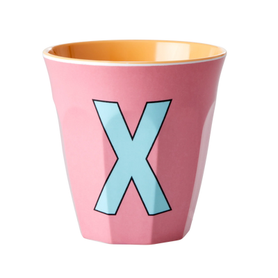 Alfabet Kopper, Ensfarvet, Pink, Rice