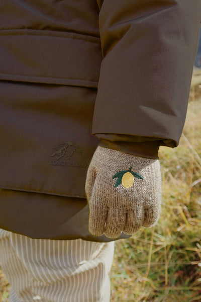 2-Pak Handsker, Lemon/Stripe, Konges Sløjd