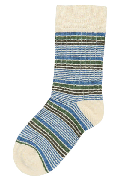 Bambus Sokker, Mix Stripes Blue, Minipop